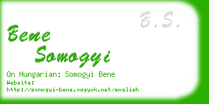 bene somogyi business card